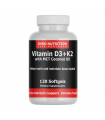 Vitamin D3+K2 with MCT Coconut Oil 120 Softgels Build and Maintain Bone Health [International Only]